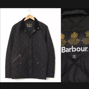 Mens BARBOUR Chelsea Sportsquilt Quilted Jacket Coat Black Size XS